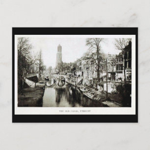 Ancienne carte postale - Vieux Canal, Utrecht, Pay