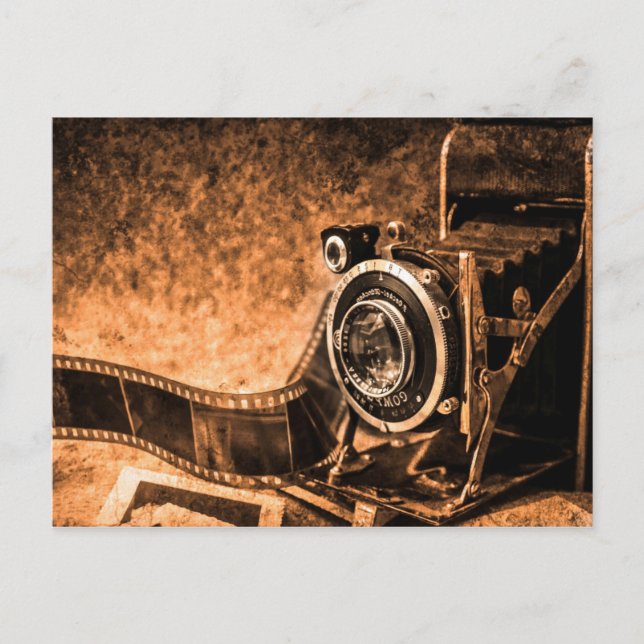 Ancienne carte postale vintage d'appareil photo (Devant)