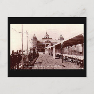 Ancienne carte postale, Weston-super-Mare, Grand P