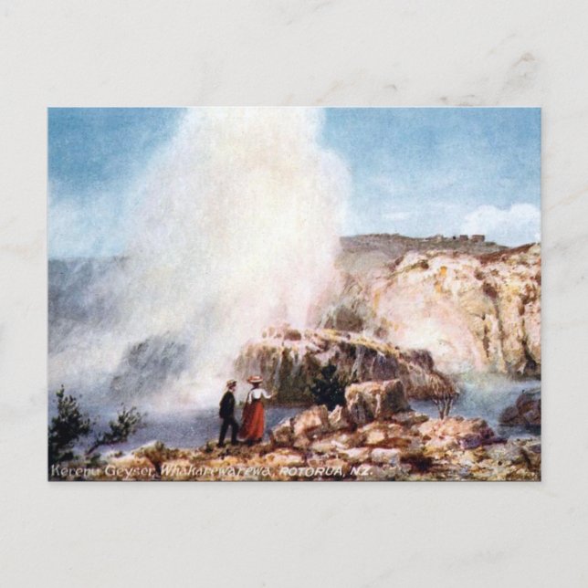 Ancienne carte postale - Whakareentrepôt, Rotorua, (Devant)