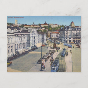 Ancienne carte postale - Zurich, Suisse