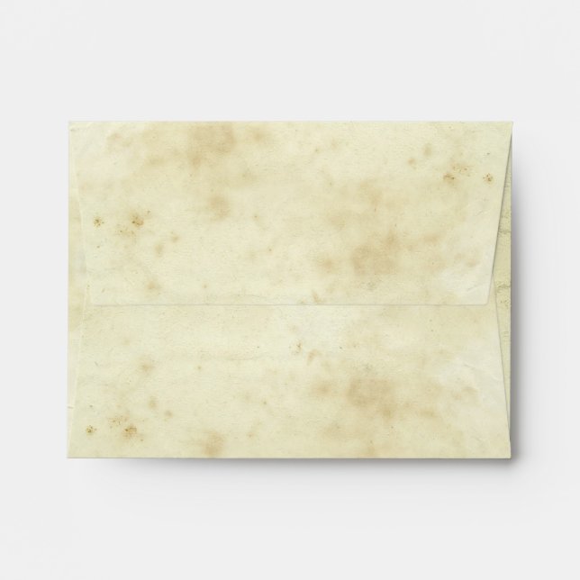 ancienne conception de petite enveloppe pour RSVP  (Dos (Haut rabat))