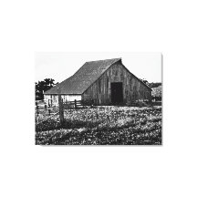 Ancienne ferme grange en toile épissée foncée Impr