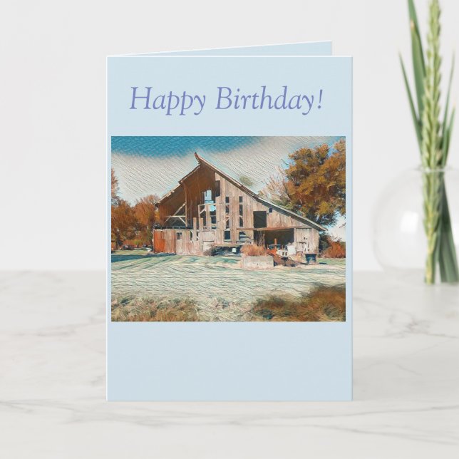 ANCIENNE GAILLE RUSTIQUE - CARTE D'ANNIVERSAIRE (Devant)