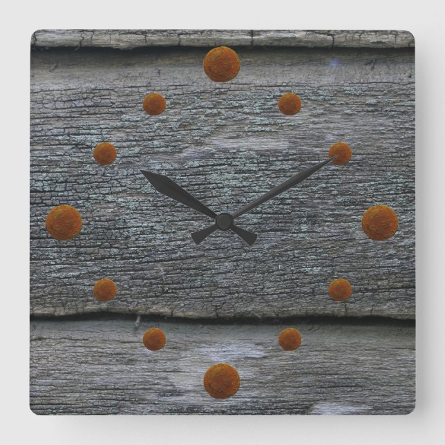 Ancienne horloge Patinée en bois mural (Recto)