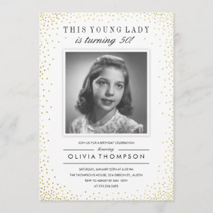 Ancienne photo Sparkle Invitations fête d'annivers