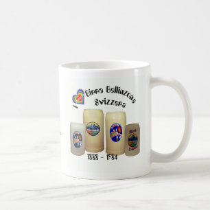 Ancienne tasse de brasserie de bière suisse