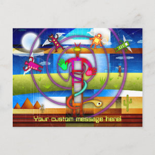 Ancient Alien Astronaut Angel Postcard