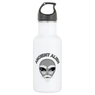 Ancient Alien Head Newsprint 532 Ml Water Bottle