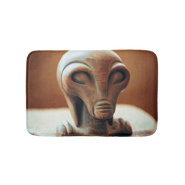 Ancient Alien Statue Bath Mat (Front)