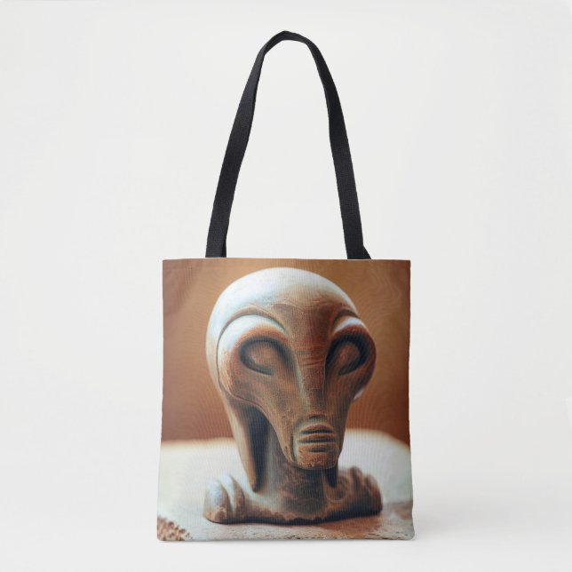Ancient Alien Statue Tote Bag (Front)