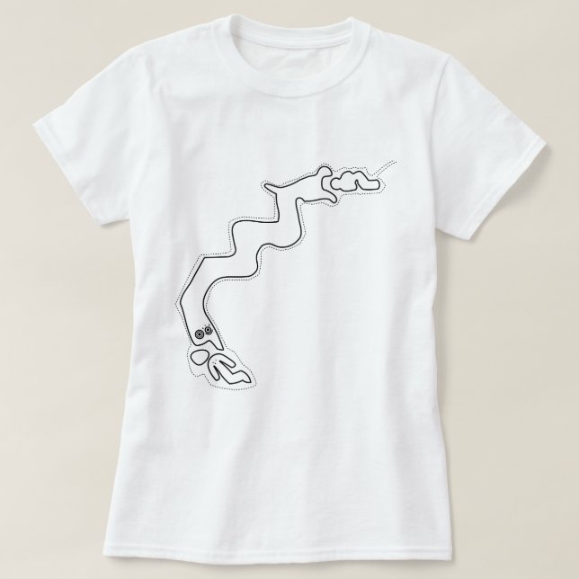 Ancient Aliens Dragon Geoglyphs Nazca Lines T-Shirt (Design Front)