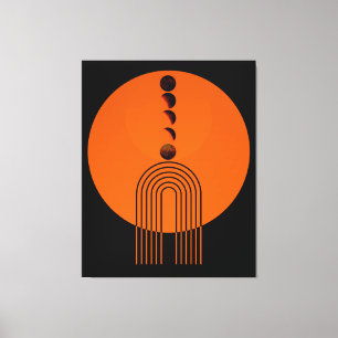 Ancient Arch Century Moon Planet Canvas Print
