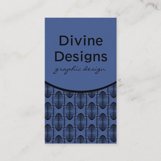 Ancient Arches Business Card, Blue Card (Front)