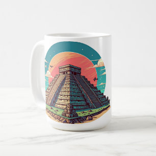 Ancient Architecture Ruins Mayan Pyramid art Coffee Mug