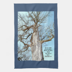 Ancient Ash Zechariah 4:6  Kitchen Towel