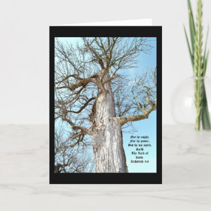 Ancient Ash Zechariah 4:6 Thank You Card