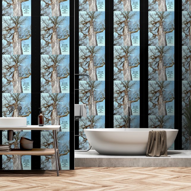 Ancient Ash Zechariah 4:6  Wallpaper (Bathroom)