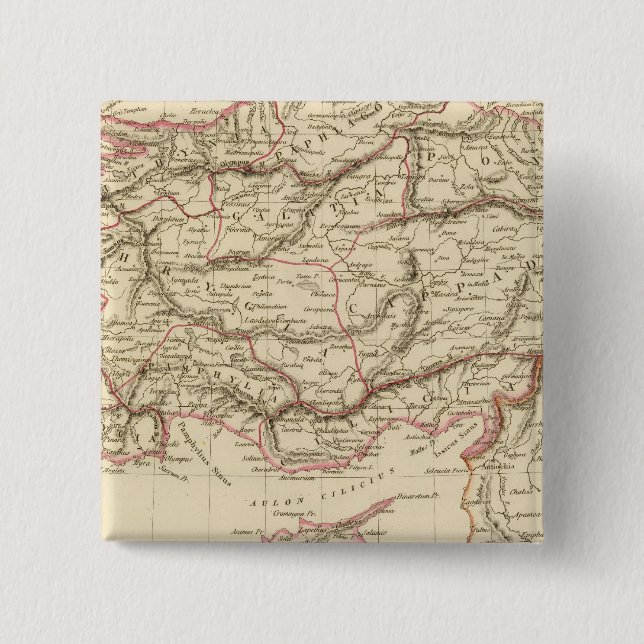 Ancient Asia Minor 2 Inch Square Button (Front)