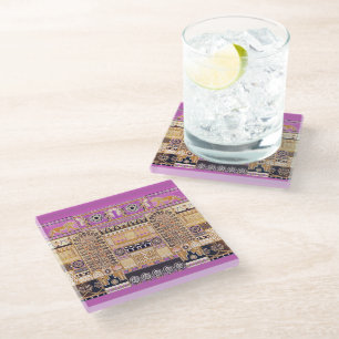 Ancient Assyria Glass Coaster
