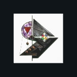 Ancient Astral Detector / Etude №19 Canvas Print<br><div class="desc">A relic from the forgotten depths. This mystical mechanism was designed to track ethereal frequencies and astral shifts. Combining raw amethyst clusters,  ancient carnelian,  and intricate rune-etched wood,  it stands as a testament to a lost era of arcane technology.

Part of my ongoing "Mystic Artifacts" series.</div>