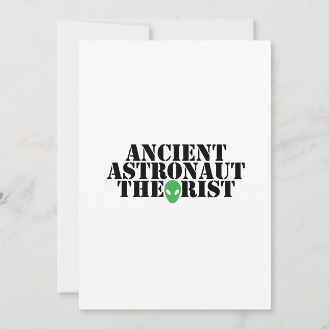 Ancient Astronaut Theorist Alien Funny Birthday Card (Front)