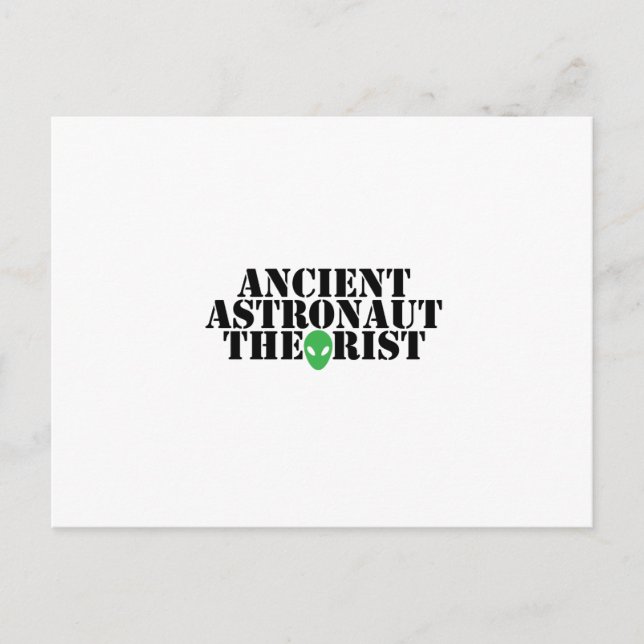 Ancient Astronaut Theorist Alien Funny Birthday Postcard (Front)