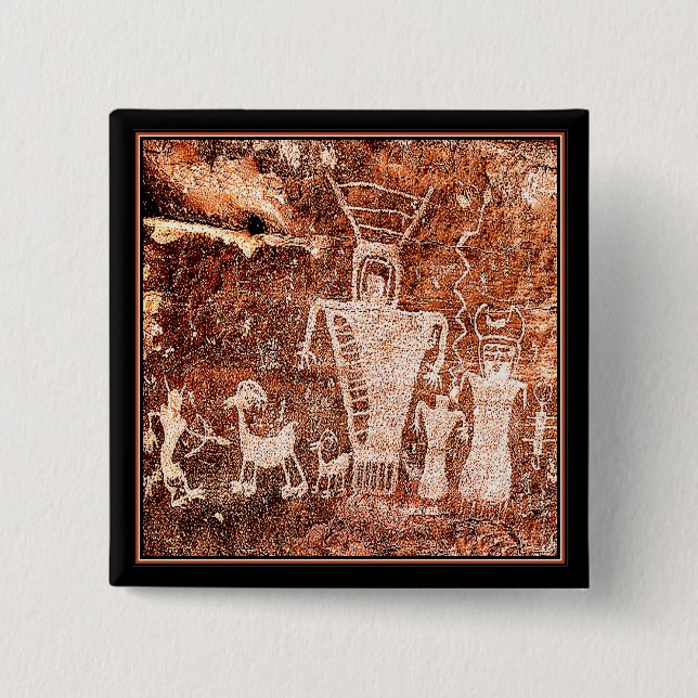 ANCIENT ASTRONAUTS 2 INCH SQUARE BUTTON (Front)