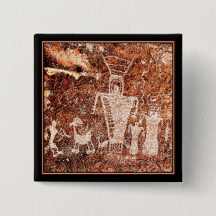 ANCIENT ASTRONAUTS 2 INCH SQUARE BUTTON