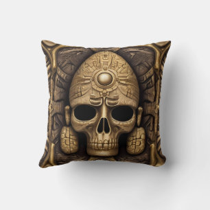 Ancient Aztec & Celtic Abstract mixed symbols Throw Pillow