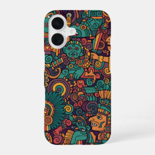 ANCIENT AZTEC INDIAN ART iPhone 16 CASE