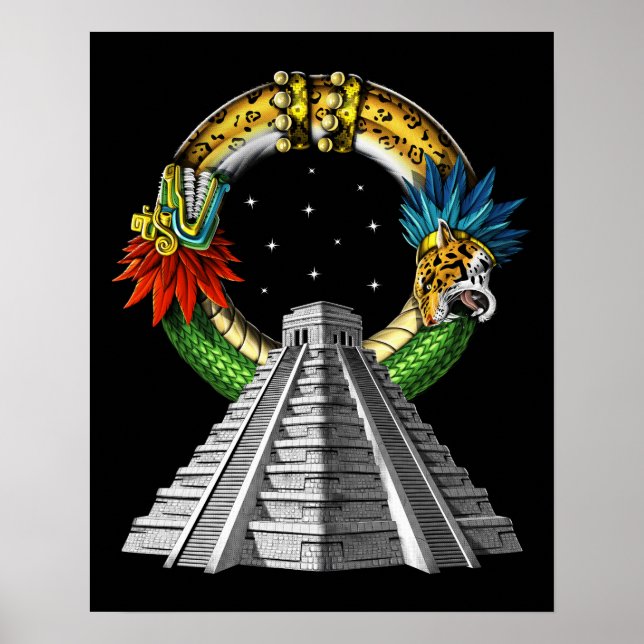 Ancient Aztec Pyramid  Poster (Front)
