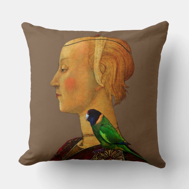 Ancient Beauty Throw Pillow (Front)