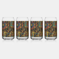 Ancient Blue "Aztec Dream" 16oz Printed Glass Set