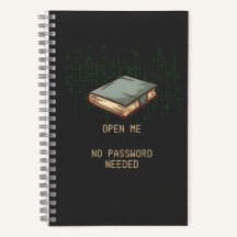 Ancient Book With Binary Code Quote for Tech Geek