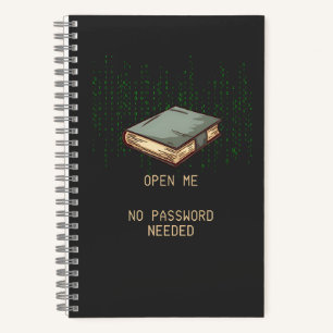 Ancient Book With Binary Code Quote for Tech Geek