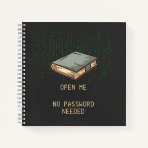 Ancient Book With Binary Code Quote for Tech Geek
