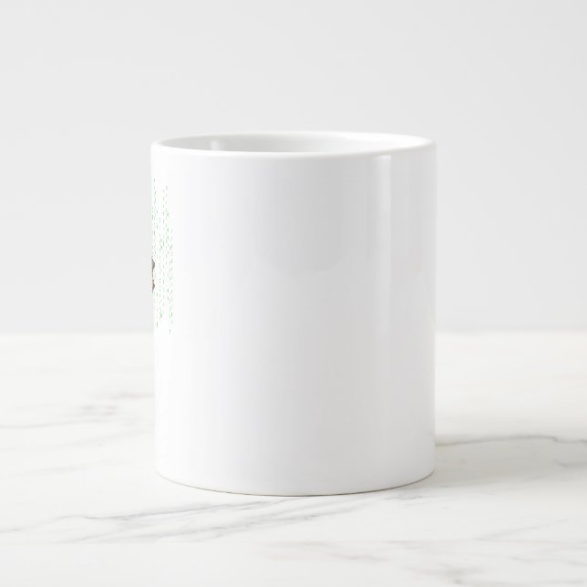 Ancient Book With Binary Code Quote for Tech Geek Large Coffee Mug (Front)