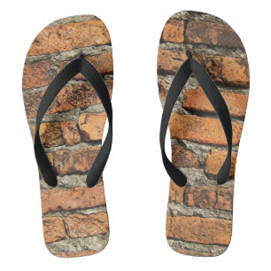 Ancient Brick Wall Flip Flops
