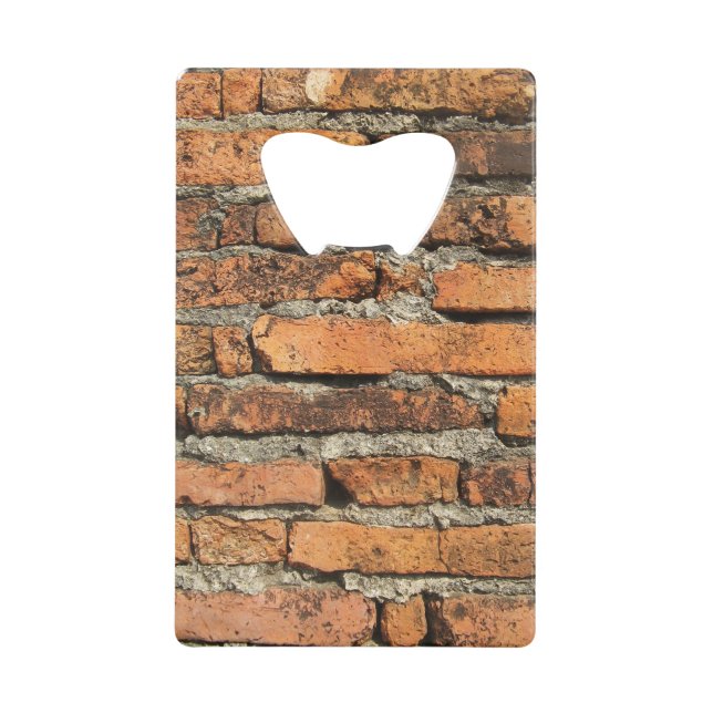 Ancient Brick Wall Wallet Bottle Opener (Front)