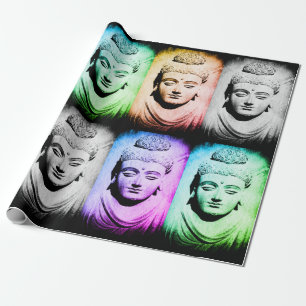 Ancient Buddha Multi Coloured & Shakyamuni Wrapping Paper