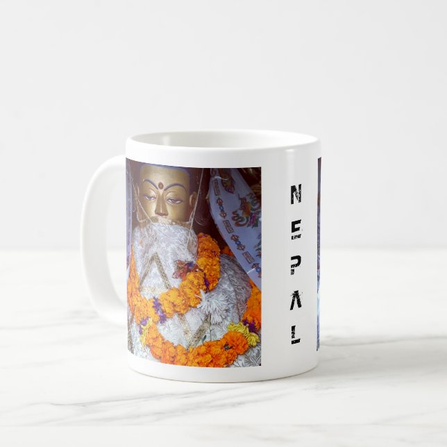 Ancient Buddha, The Himalayas - Nepal (Tibet) Coffee Mug (Front Left)