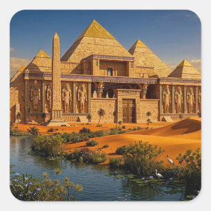 Ancient Castle from the Scorching Sands Square Sticker