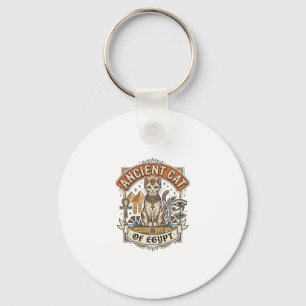 Ancient Cat Of Egypt Cat Ancient Egypt Vintage Vec Keychain