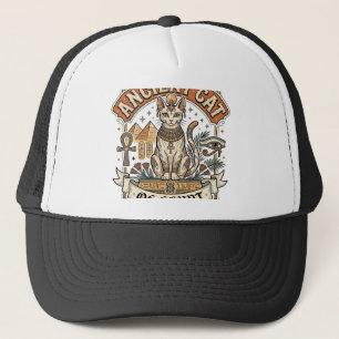 Ancient Cat Of Egypt Cat Ancient Egypt Vintage Vec Trucker Hat