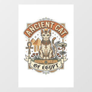 Ancient Cat Of Egypt Cat Ancient Egypt Vintage Vec Window Cling