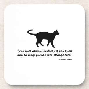 Ancient Cat Proverb Coaster