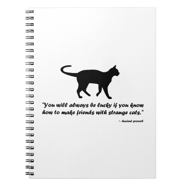 Ancient Cat Proverb Notebook (Front)