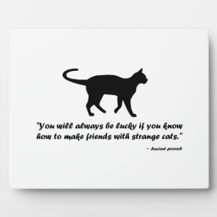 Ancient Cat Proverb Plaque