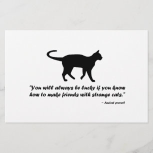 Ancient Cat Proverb Stationery